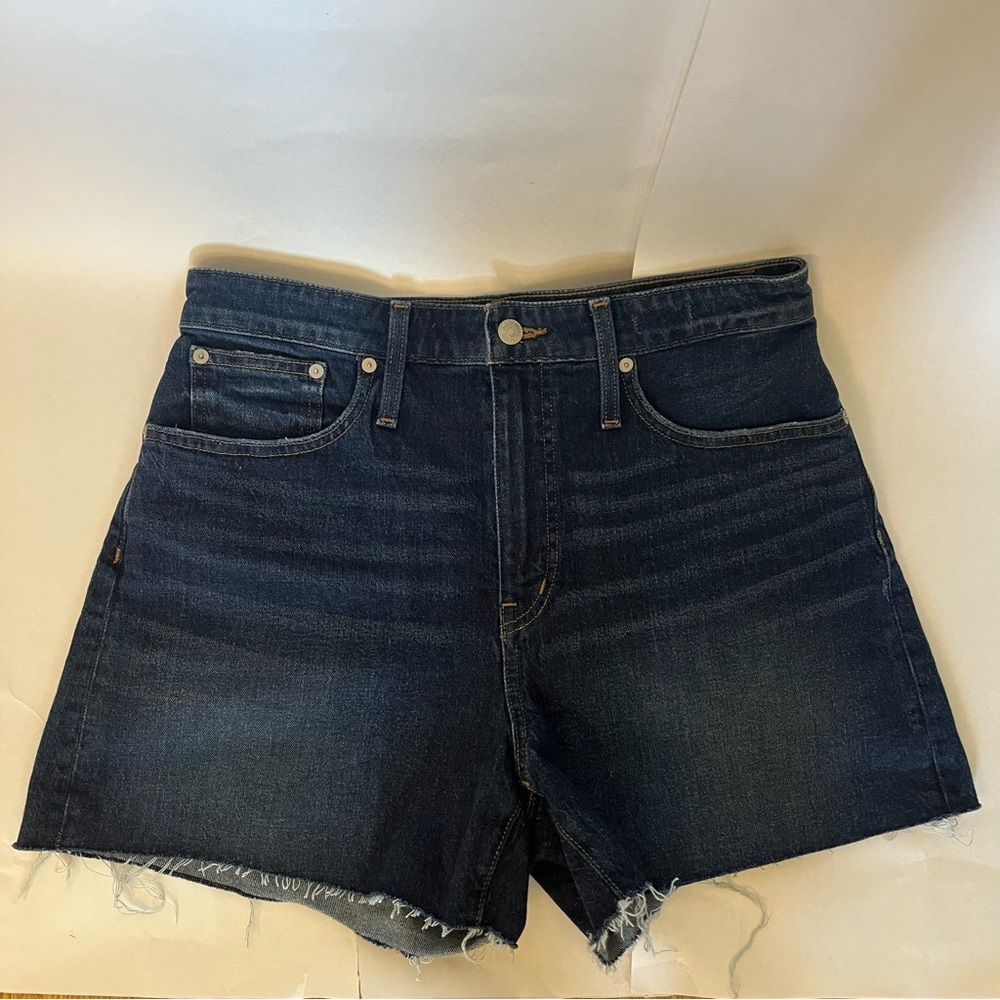 Madewell Curvy High-Rise Denim Shorts Medium/Dark Wash size 30
